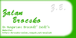 zalan brocsko business card